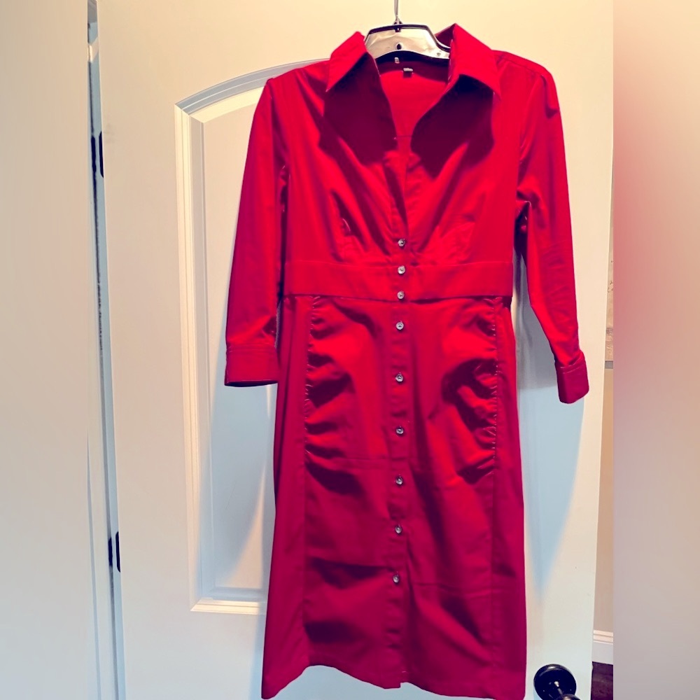 Reddish Shirt Dress